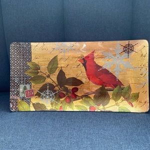 Gorgeous Gold glass Christmas tray (j)